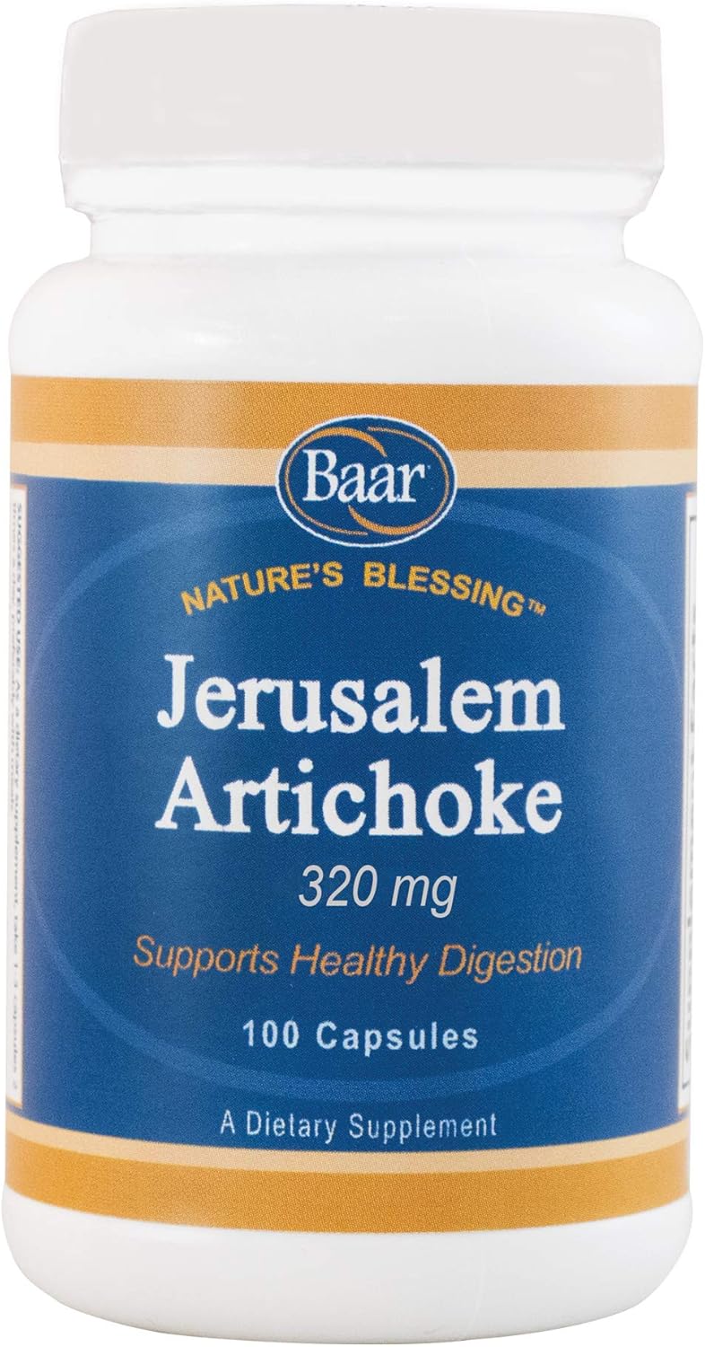 Organic Jerusalem Artichoke Capsules - 320 mg, 100 Count by Baar