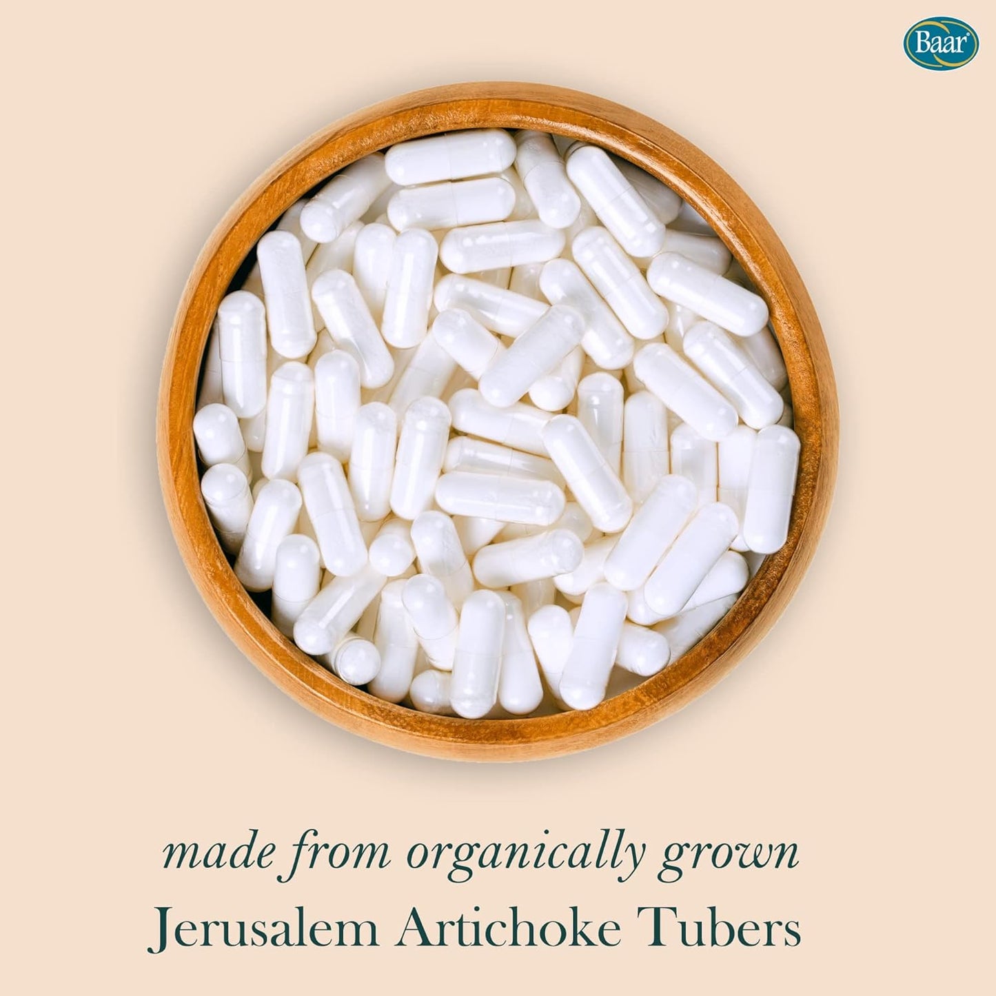 Organic Jerusalem Artichoke Capsules - 320 mg, 100 Count by Baar