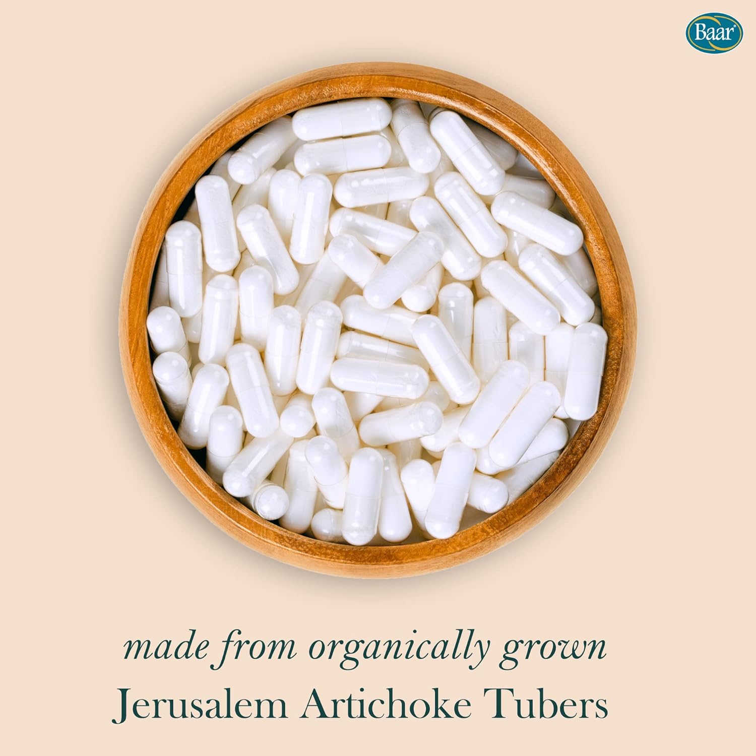 Organic Jerusalem Artichoke Capsules - 320 mg, 100 Count by Baar