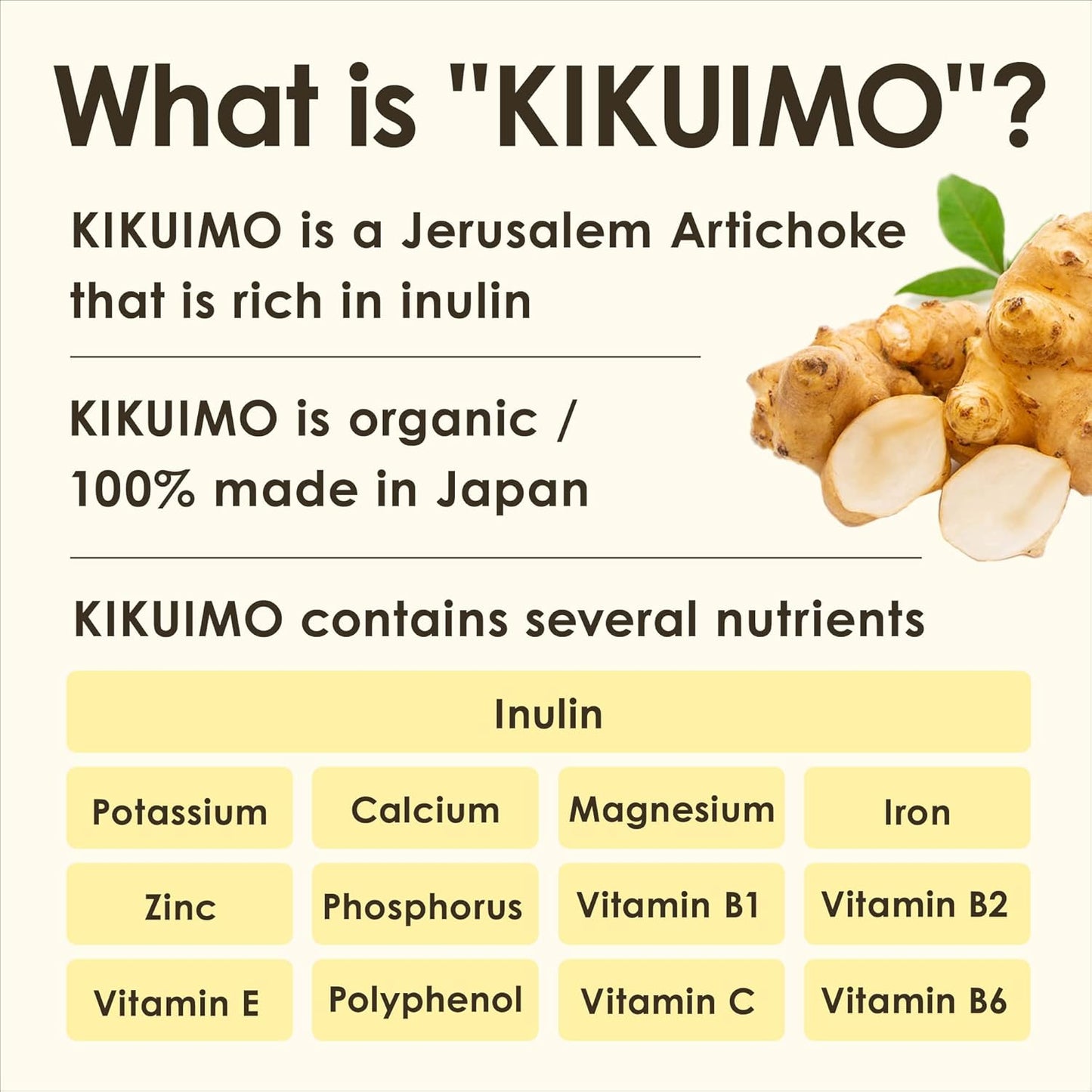 Organic Jerusalem Artichoke Supplement with Inulin and Dietary Fiber - 210 Tablets from Japan