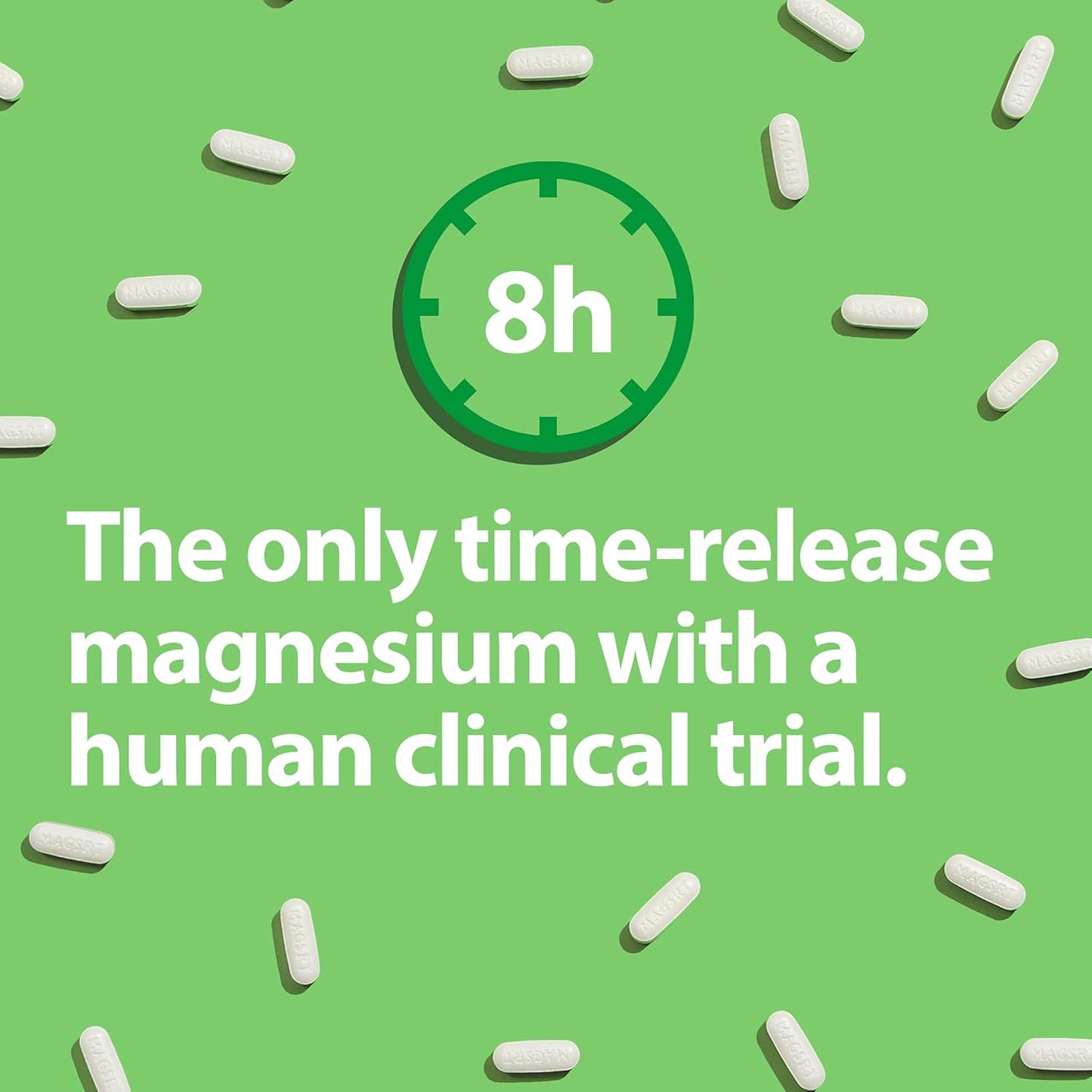 Organic Jigsaw Health MagSRT (B-Free) Magnesium Supplement - Slow Release, Bioavailable Malate Tablets - 240 Tablets