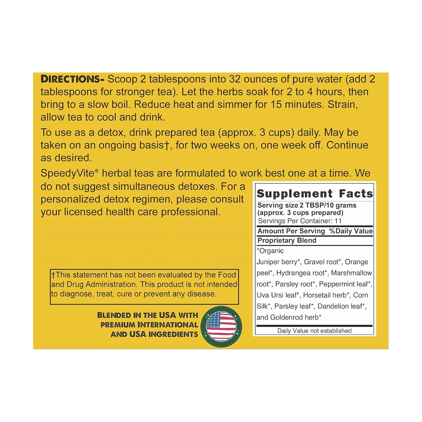 Organic Kidney Bladder Tea Supplement for Urinary Tract Health with Marshmallow Root, Dandelion, and Juniper