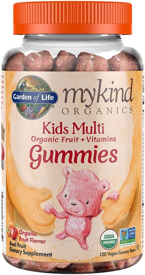 Organic Kids Immune Support Gummy Vitamins - Fruit Flavored with Vitamin C, D3, Zinc - Non-GMO & Vegan - Garden of Life Organics
