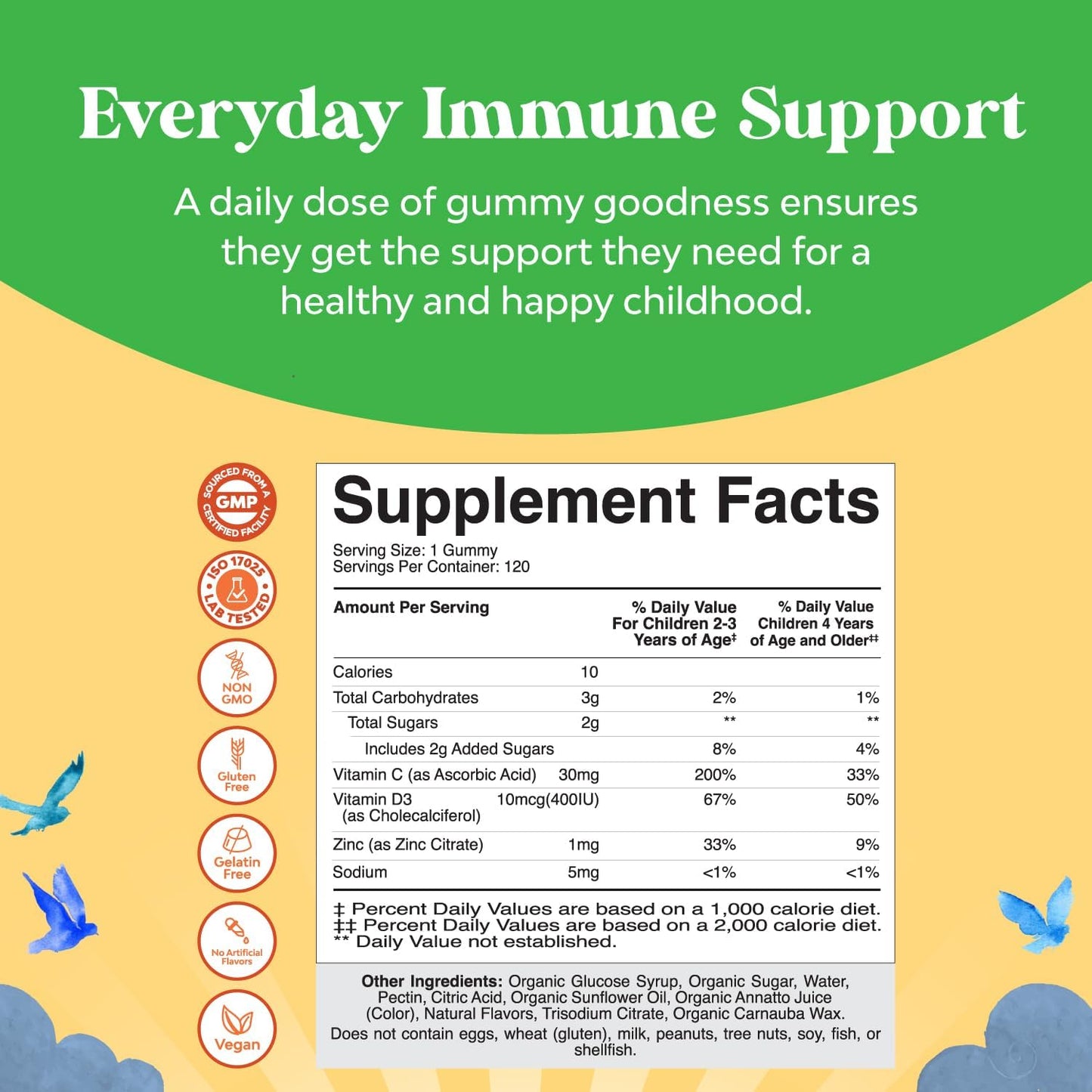 Organic Kids Magnesium, Vitamin D, & Zinc Gummy Bundle - Supports Nerve, Bone, & Immune Health - Vegan & Organic Formula