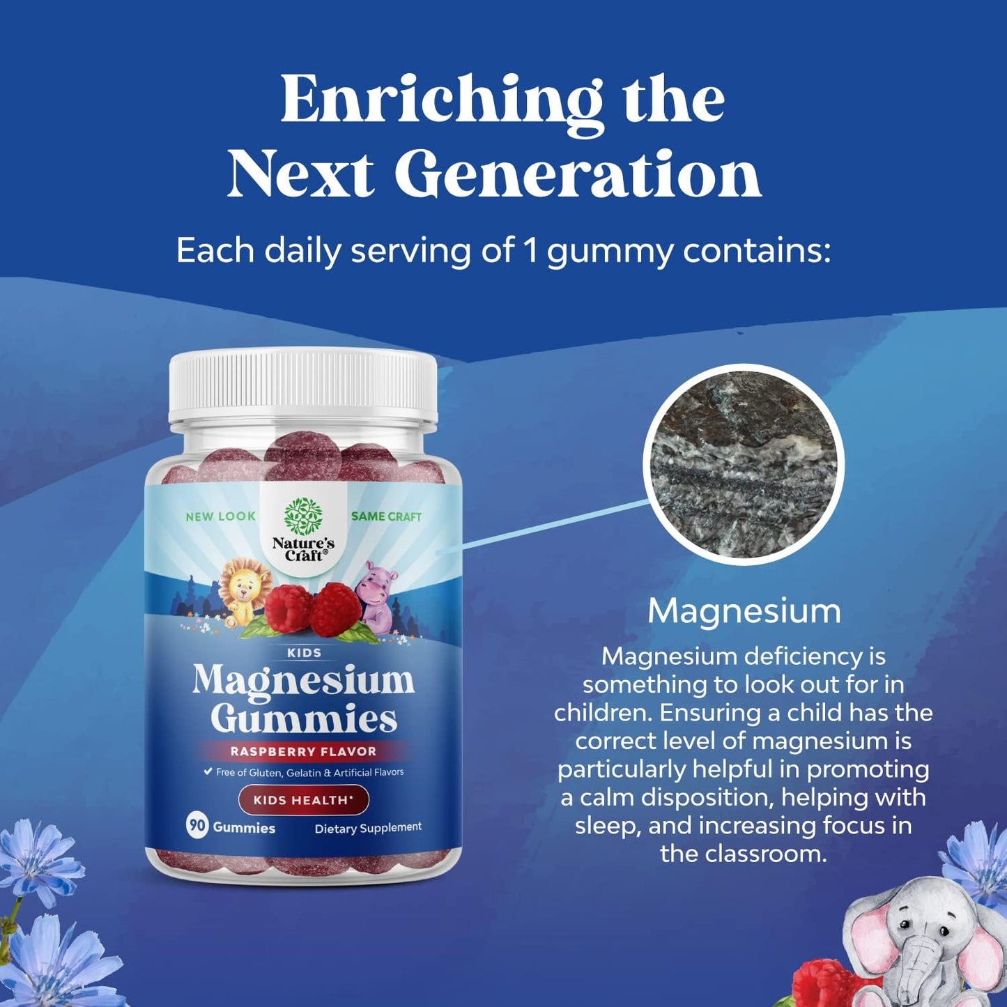 Organic Kids Magnesium, Vitamin D, & Zinc Gummy Bundle - Supports Nerve, Bone, & Immune Health - Vegan & Organic Formula