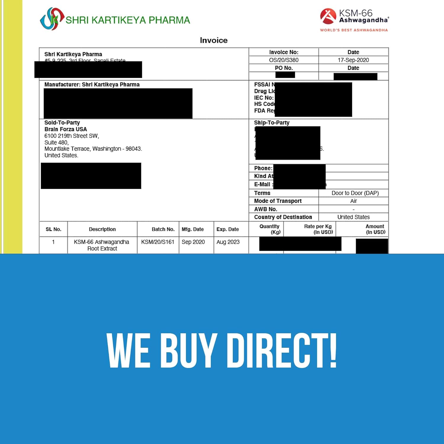 Organic KSM-66 Ashwagandha Extract 1,000mg - High Potency Cognitive & Hormone Support - 90 Capsules