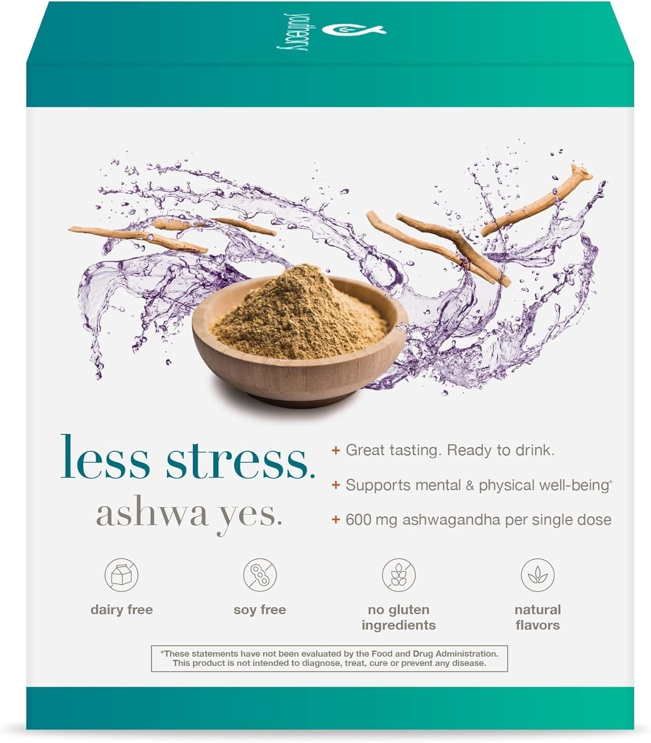 Organic KSM-66 Ashwagandha Liquid Supplement for Stress Relief - Vegan & Gluten-Free - 12 Single-Serving Packets