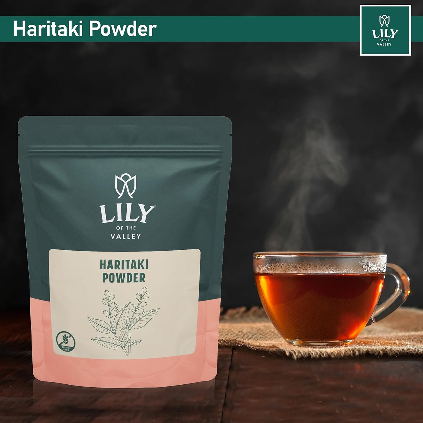 Organic Lily of the Valley Haritaki Powder from India - Ayurvedic Herb - 100% Natural, Vegan, Gluten-Free - 8oz Pack
