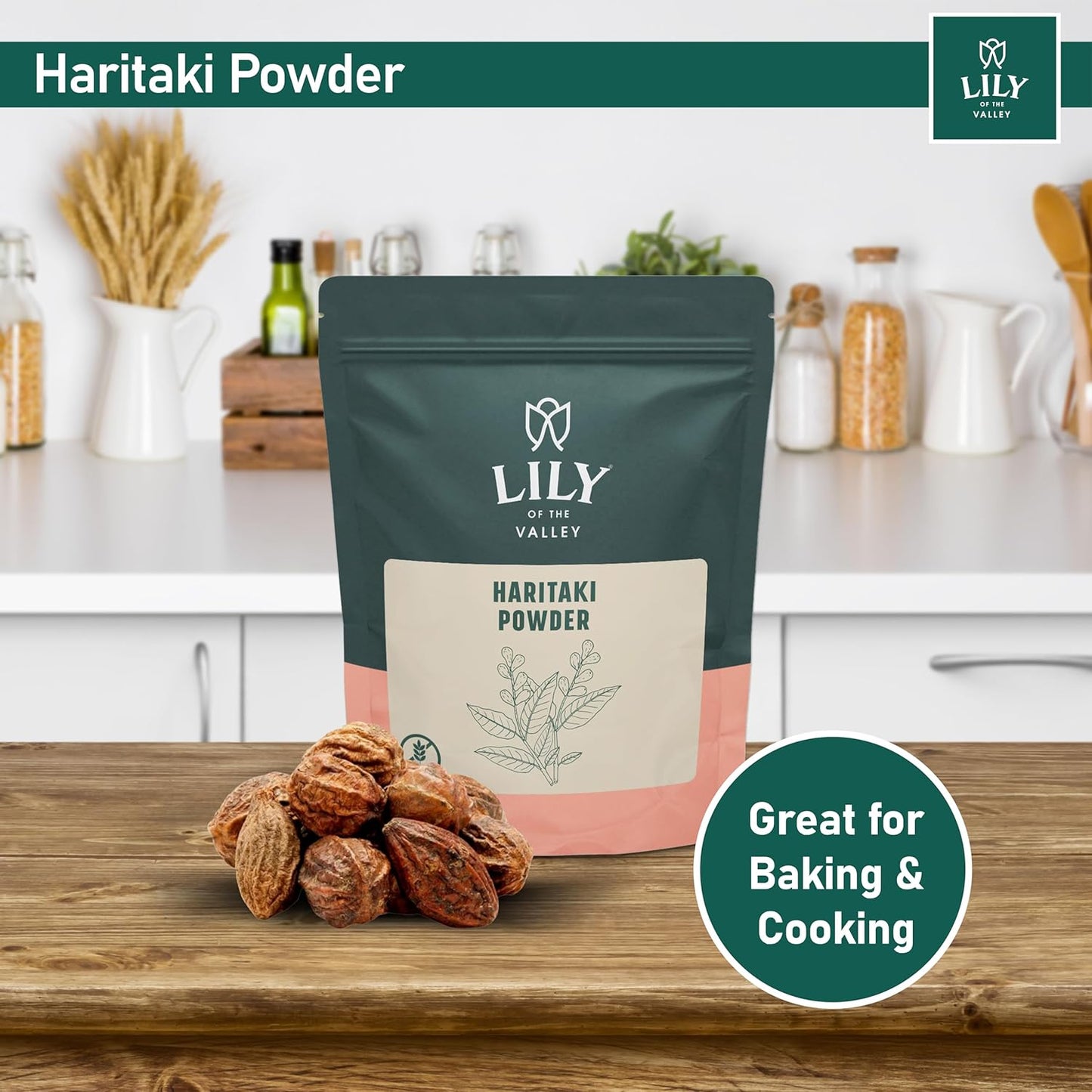 Organic Lily of the Valley Haritaki Powder from India - Ayurvedic Herb - 100% Natural, Vegan, Gluten-Free - 8oz Pack