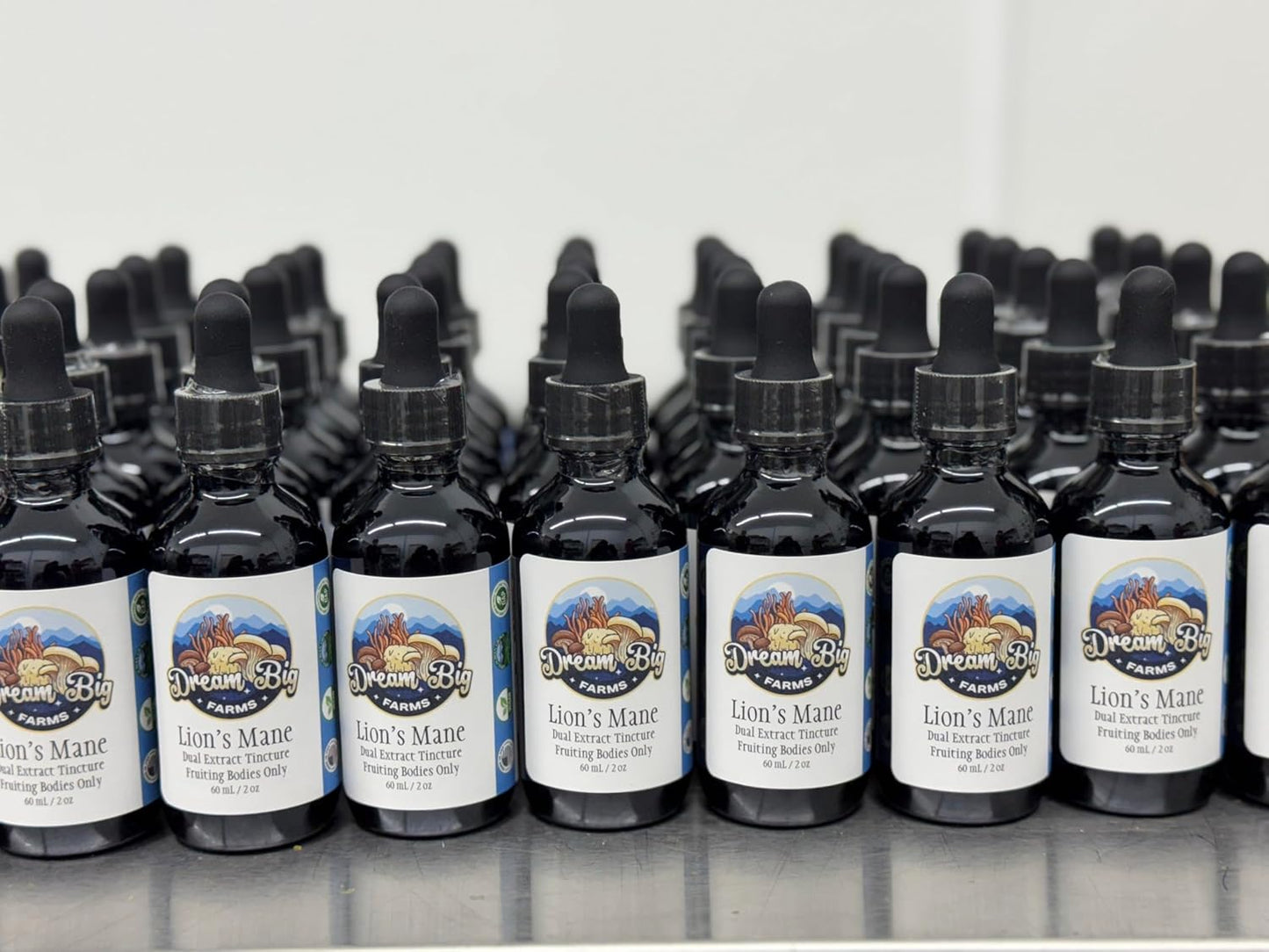 Organic Lion’s Mane Mushroom Tincture for Brain Boost - Memory & Focus Support, Vegan & Gluten-Free Nootropic Supplement for Cognitive Health (2oz)