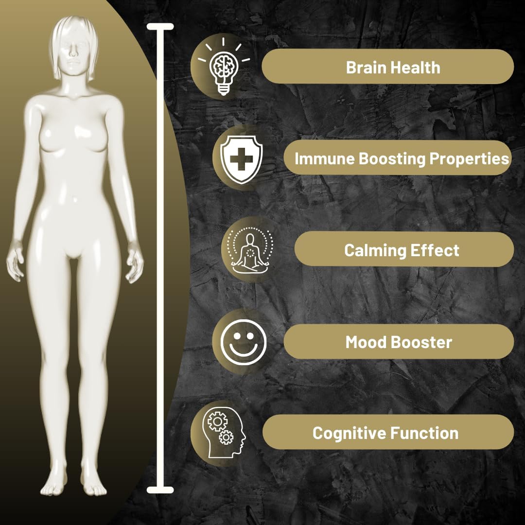Organic Lions Mane Supplement 120 Capsules - Advanced Brain and Immune Support with 10X Extract and Patent Pending Litropane™