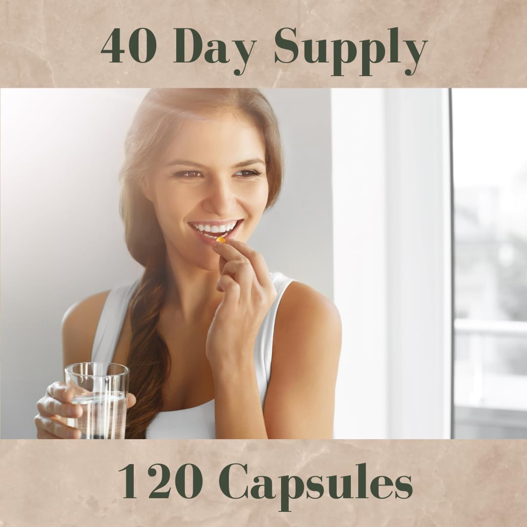 Organic Lions Mane Supplement Capsules with Litropane™ for Immune Support & Nootropic Benefits - 120 Capsules, 10X Extract (Equivalent to 18,000mg)