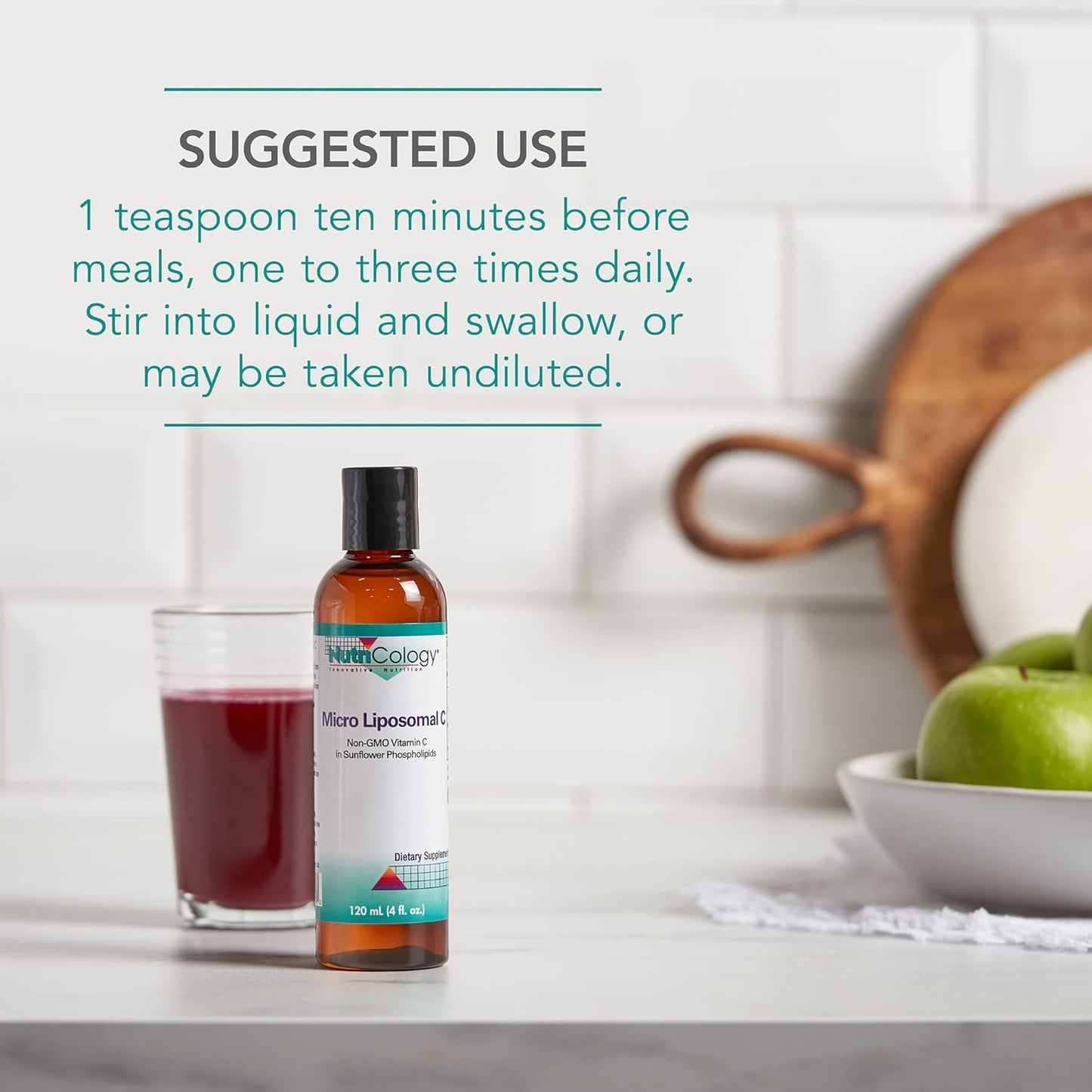 Organic Liposomal Vitamin C Supplement 1000mg - Liquid Formula with Sunflower Phospholipids and Sodium Ascorbate - 4 Fl Oz