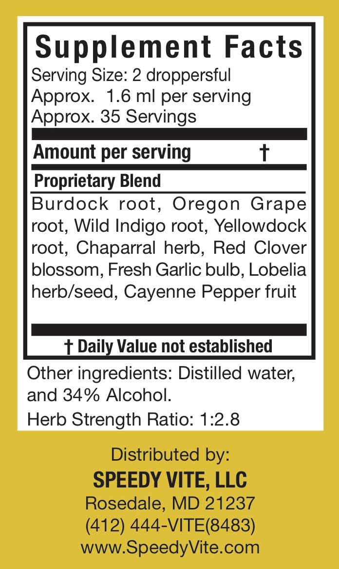 Organic Liquid Blood Cleanser Supplement - SpeedyVite® (2 fl oz) Drops