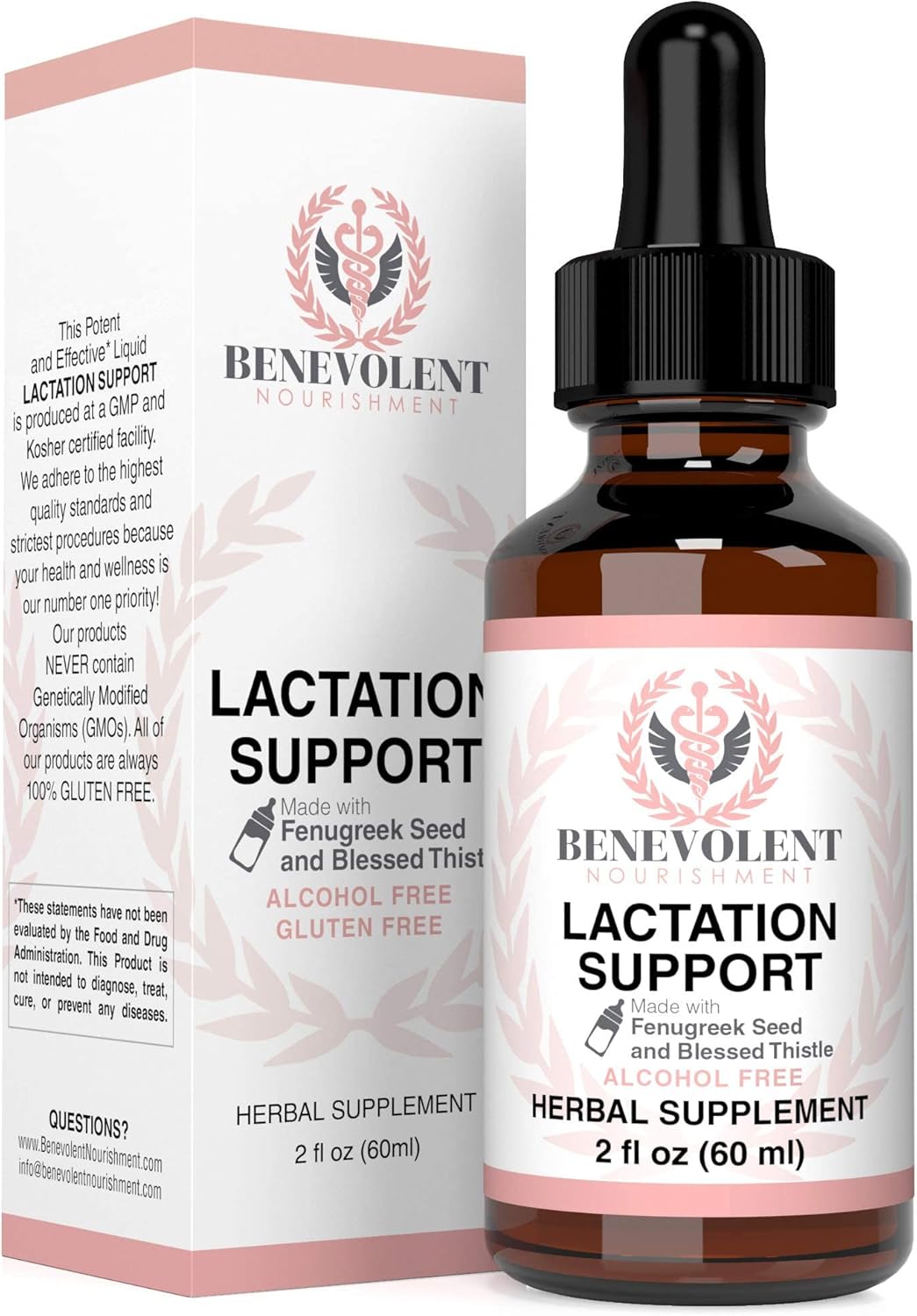 Organic Liquid Lactation Supplement for Breastfeeding Support - Increase Breast Milk Supply with Fenugreek, Blessed Thistle, and Goats Rue - Alcohol and Sugar-Free Formula for Mothers with 2X Absorption