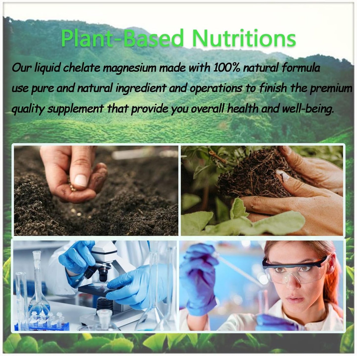 Organic Liquid Magnesium Supplement with L-Theanine and Ashwagandha for Sleep, Stress, and Nerve Health