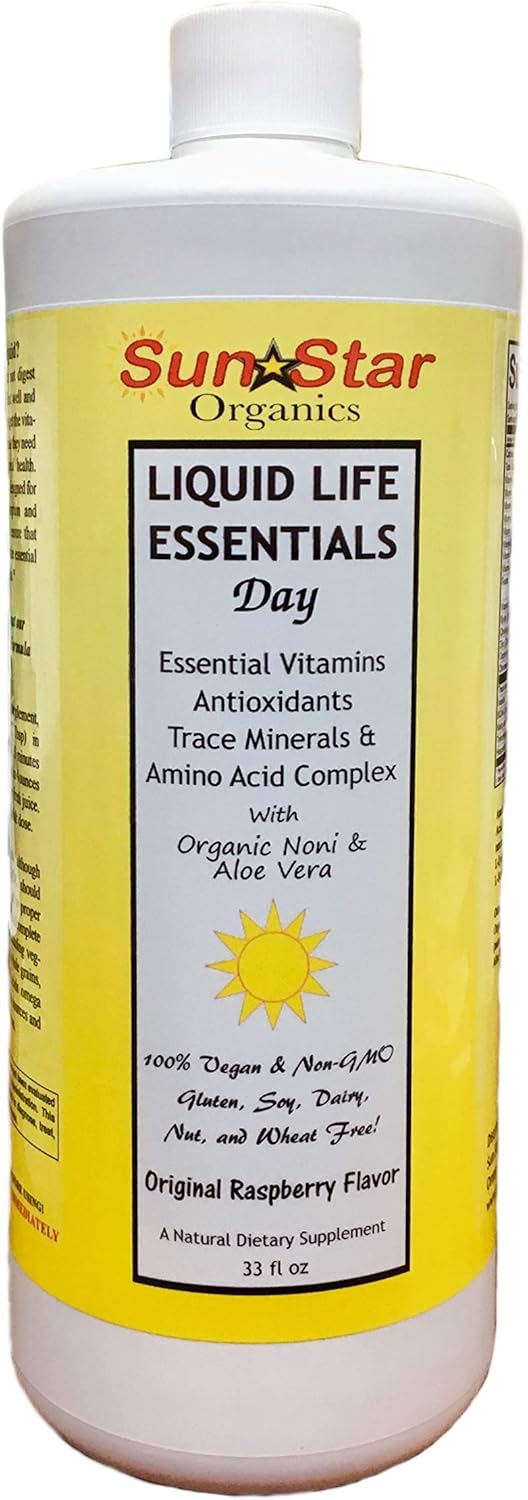 Organic Liquid Multivitamin with Noni, Aloe Vera, and Agave Nectar - Essential Vitamins, Antioxidants, Minerals, and Amino Acids - 33 fl oz