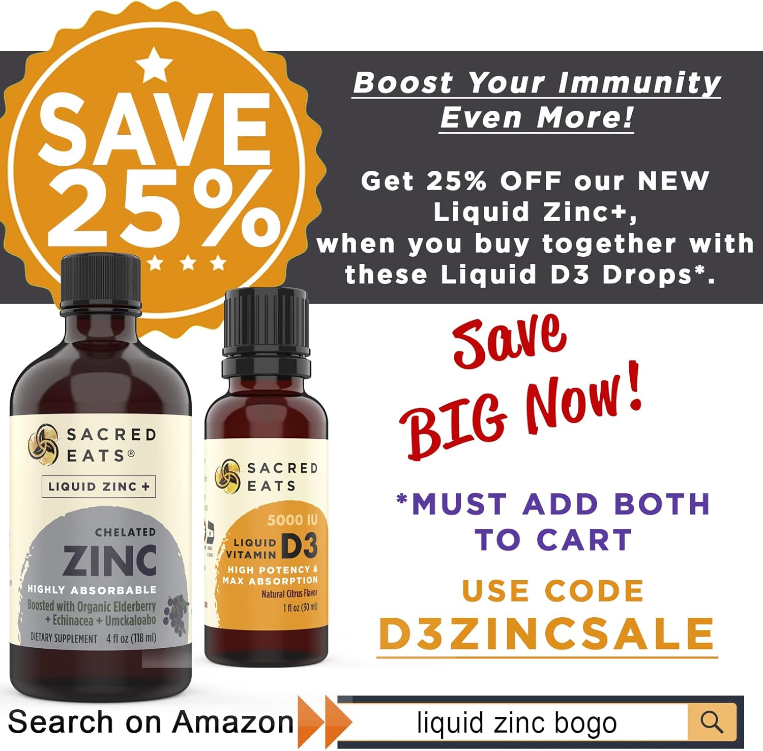 Organic Liquid Vitamin D Drops in Coconut MCT Oil - 1,000 IU/Drop, Sugar-Free, Great Taste - Max Absorption VIT D3 Supplement for Kids & Adults