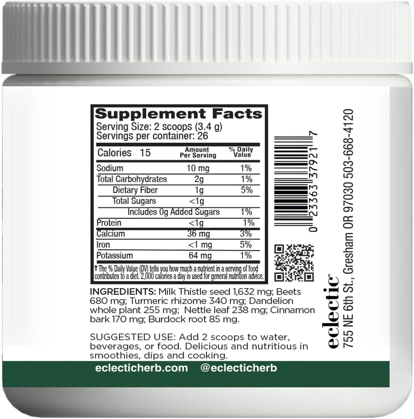 Organic Liver and Gallbladder Support Powder with Milk Thistle and Beet Juice - 90g