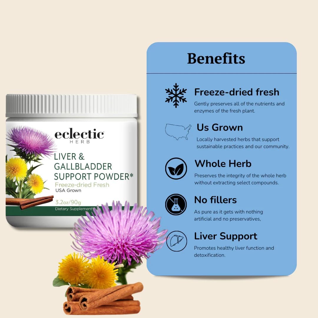 Organic Liver and Gallbladder Support Powder with Milk Thistle and Beet Juice - 90g