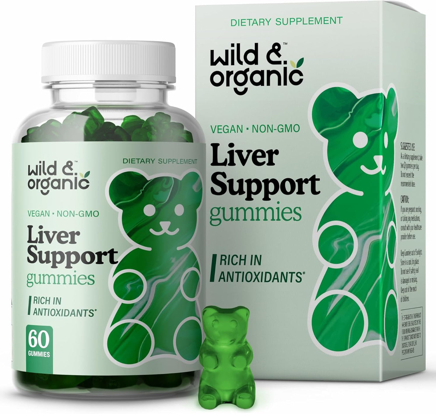 Organic Liver Cleanse Gummies with Milk Thistle & Dandelion Root Extract - 60 Silymarin Gummies for Detox - Vegan & Non-GMO Herbal Supplement