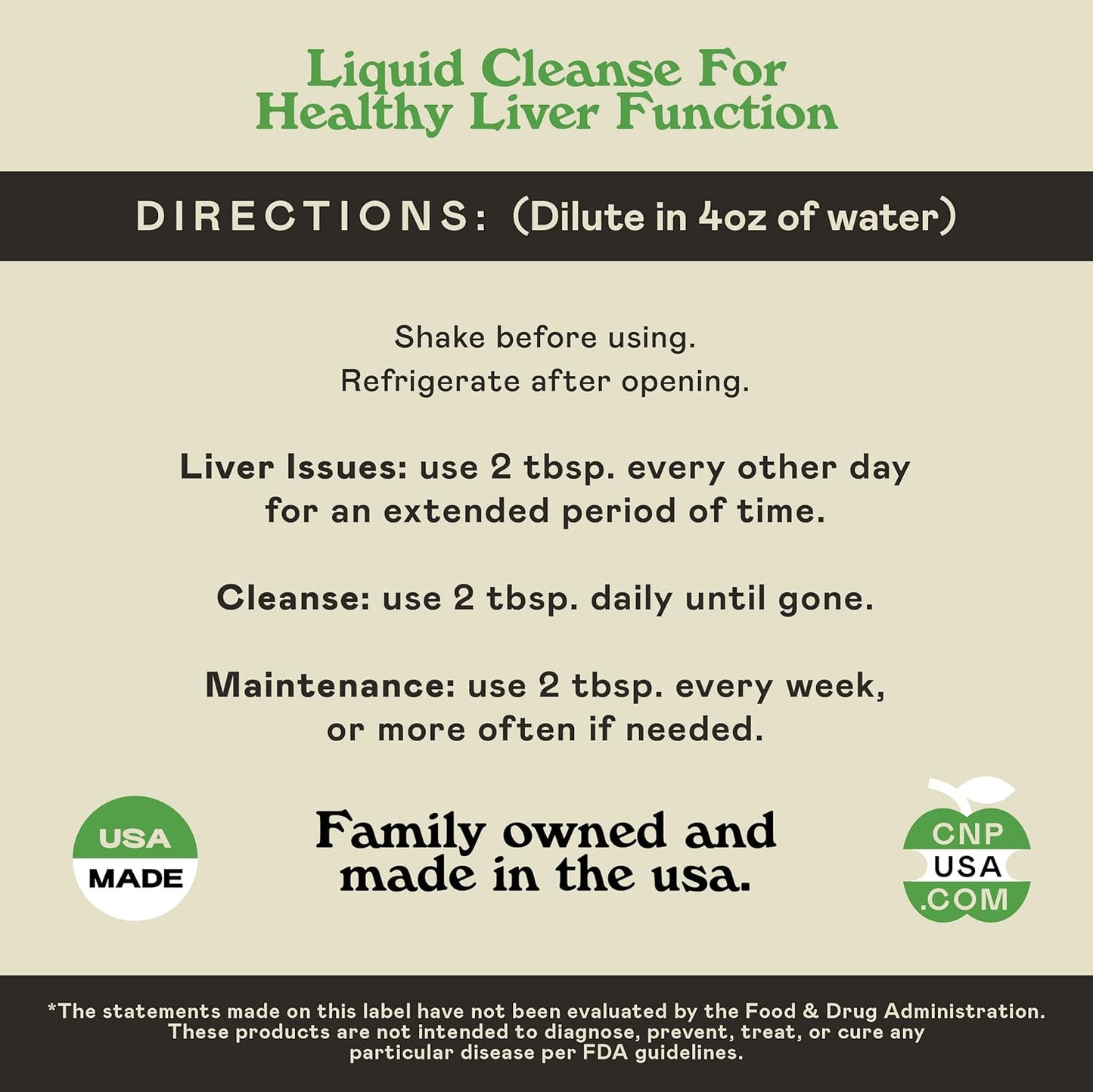Organic Liver Cleanse Liquid Concentrate - Complete Natural Products Liver Complete 8oz - Digestive Bitters Vinegar Supplement