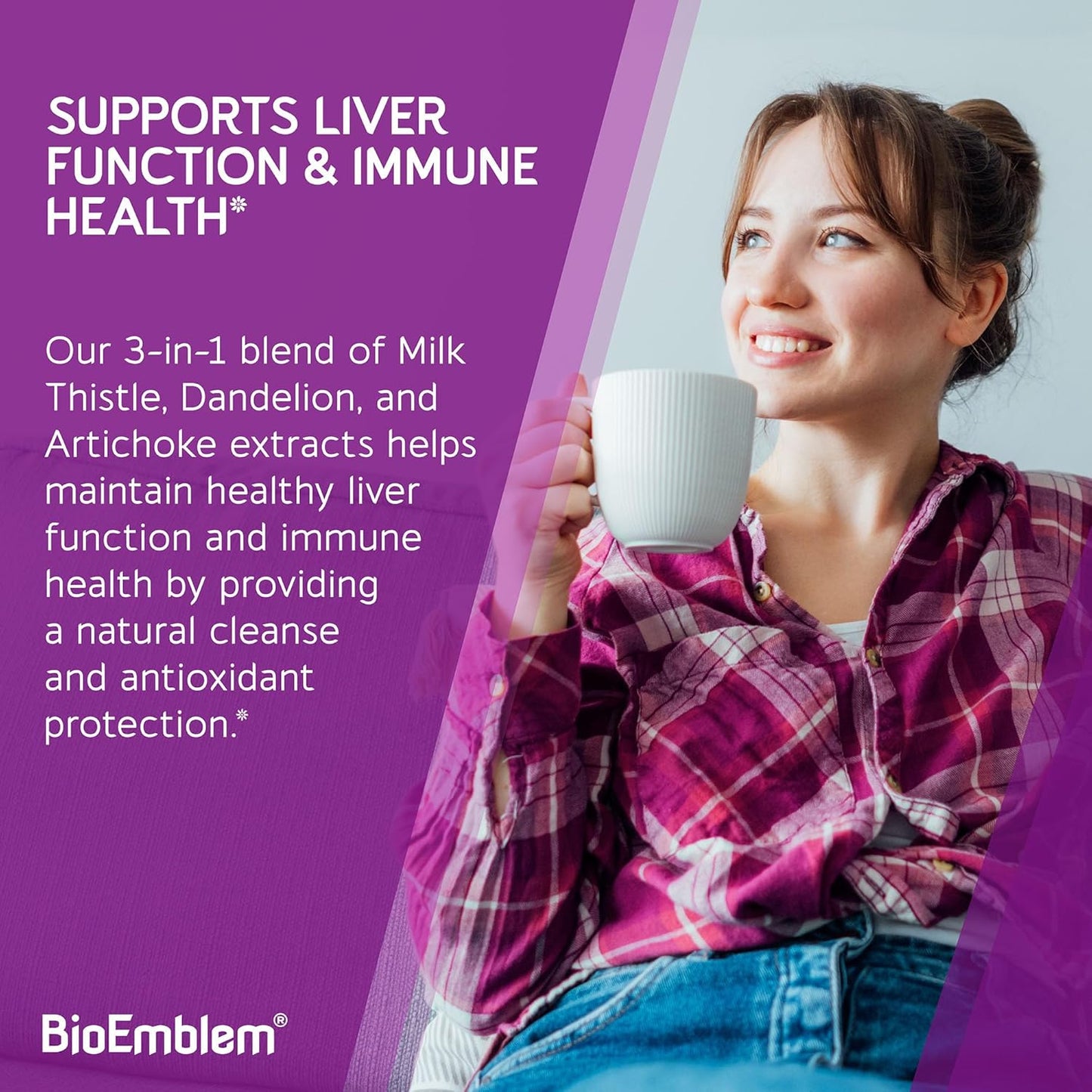 Organic Liver Cleanse Supplement with Milk Thistle, Dandelion, and Artichoke Extract - Vegan & Non-GMO - Herbal Liver Health Support - 60 Capsules