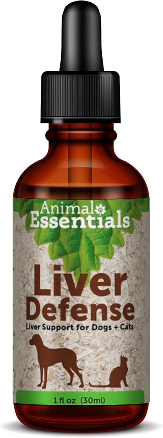 Organic Liver Defense Herbal Formula for Dogs & Cats, Maintains Healthy Liver Function, Sweet Taste, Veterinarian Recommended, 1 Fl Oz