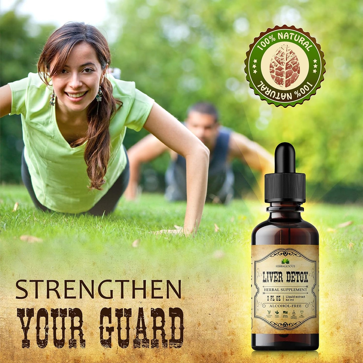 Organic Liver Support Drops with Milk Thistle, Dandelion Root, Turmeric & Peppermint - Liver Cleanse Detox Drink - Herbal Liver Supplement - 2 fl oz