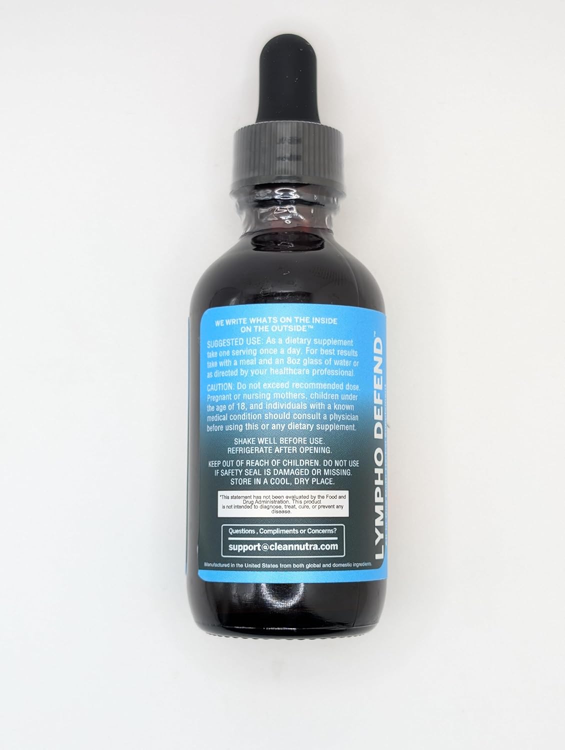 Organic Lymphatic Drainage Drops Supplement with Burdock Root Echinacea Elderberry for Immune Support by Clean Nutra