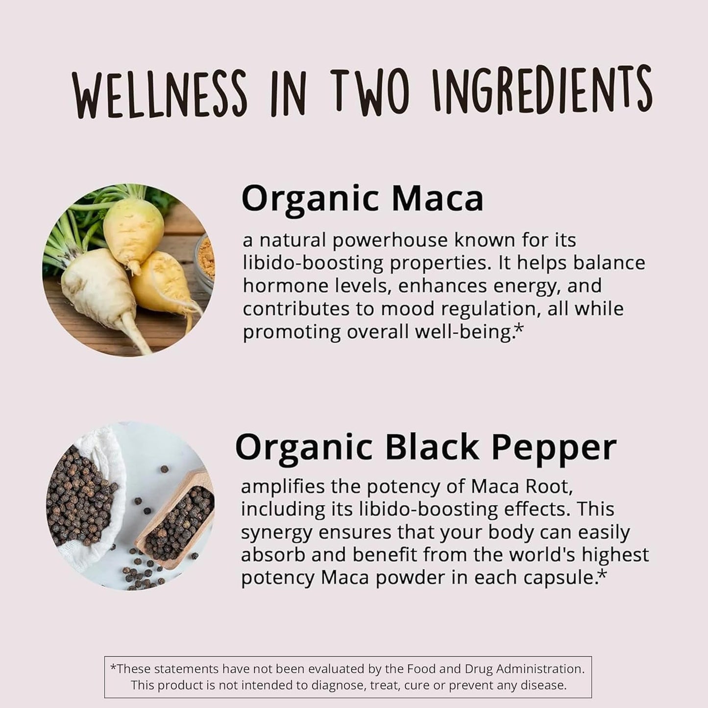 Organic Maca Root Capsules for Vegan Collagen Support by Happy Healthy Hippie
