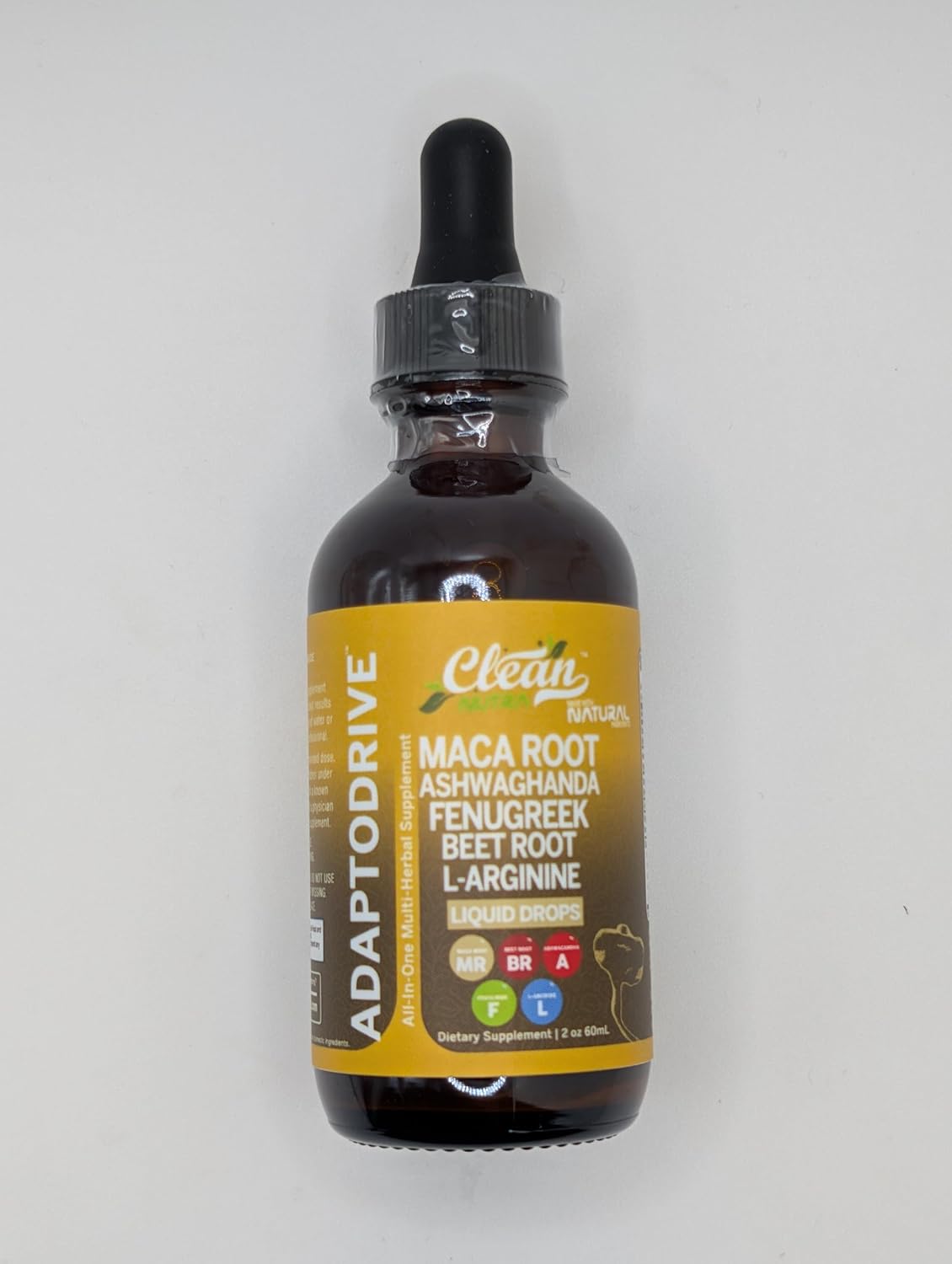 Organic Maca Root Liquid Drops with Ashwagandha - Liquid Multivitamin for Women and Men - Adapto Drive