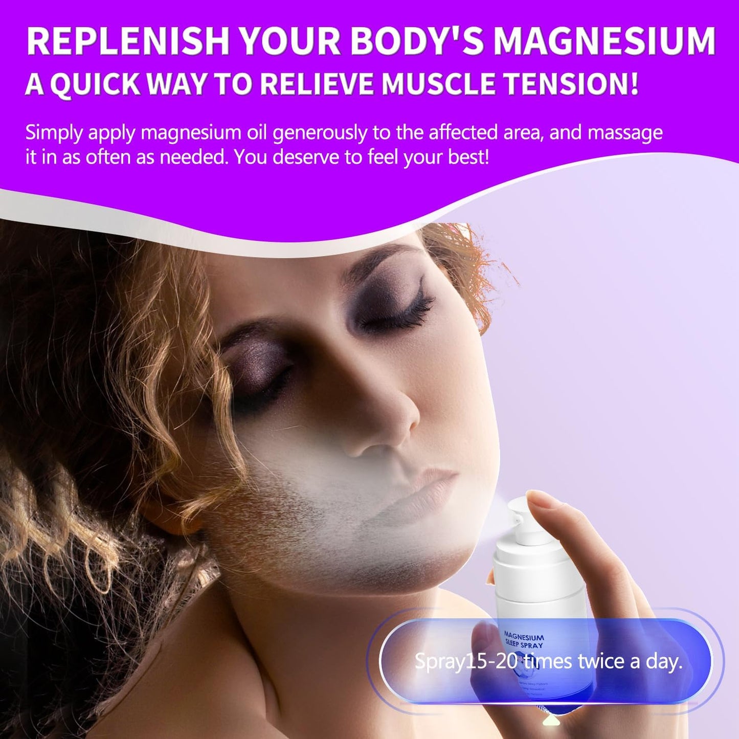 Organic Magnesium Oil Spray for Skin, Feet, Sleep & Relaxation - Pure Natural Formula with Easy Absorption - Non-Toxic Formula without Harmful Minerals