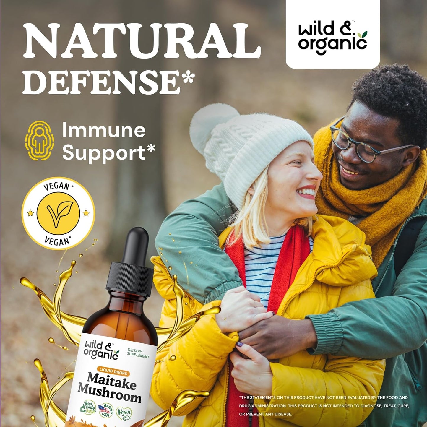 Organic Maitake Mushroom and Immune Boost Tincture Bundle - 2 fl oz Each