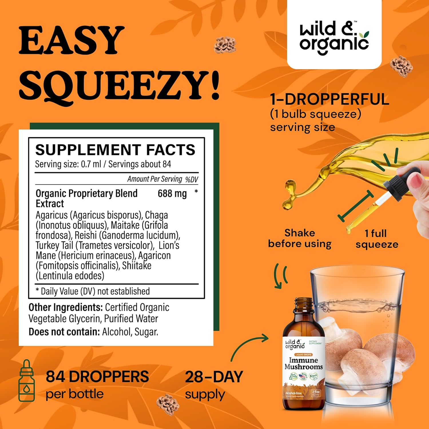 Organic Maitake Mushroom and Immune Boost Tincture Bundle - 2 fl oz Each