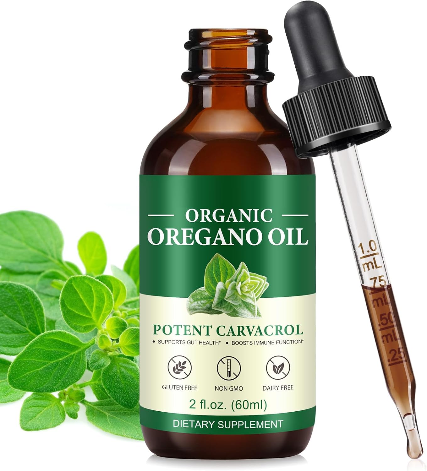 Organic Mariayu Oregano Oil for Immune Support and Improved Blood Circulation - 2 fl oz