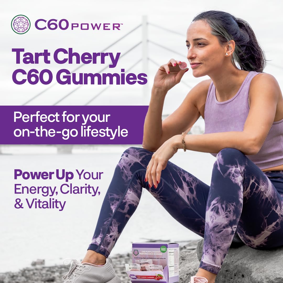 Organic MCT Coconut Oil and Tart Cherry Athletic Performance Kit - C60 Purple Power - 8oz Oil, 30 Servings