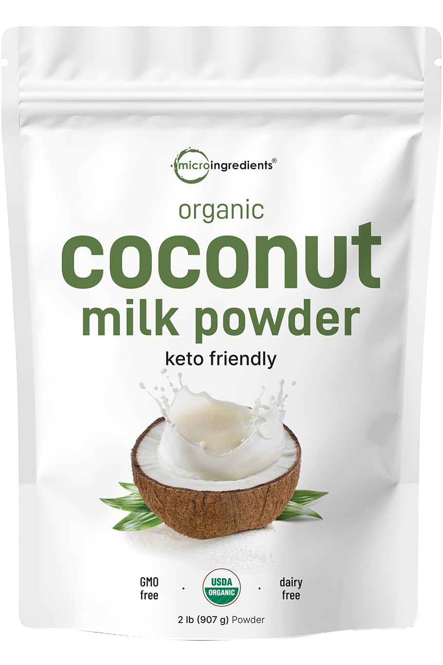 Organic MCT Oil Powder & Coconut Milk Powder Bundle - Plant Based Creamer 2 Pack - C8 MCT Oil - 1lb & 2lbs
