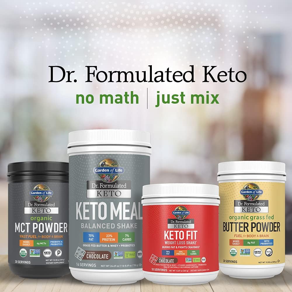 Organic MCT Powder with Probiotics & Fiber - 30 Servings, 6g MCTs from Coconuts, Certified Organic & Vegan