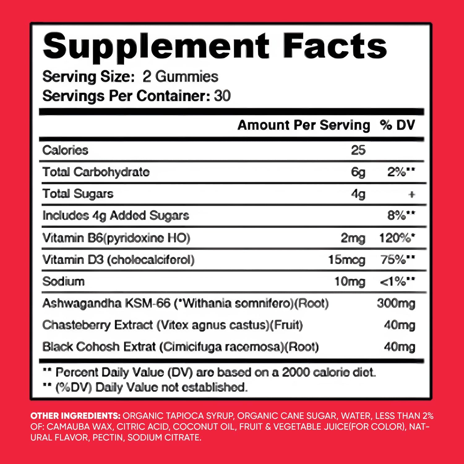 Organic Menopause Gummies for Women's Wellness - 60 Count - With Black Cohosh & Ashwagandha KSM-66 by ThePHnMe