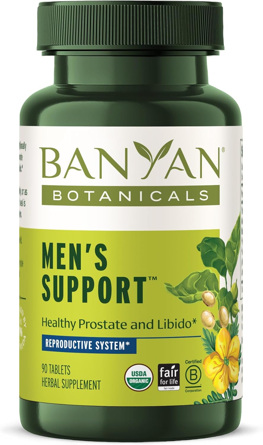 Organic Men's Reproductive Health Support Tablets with Gokshura, Mucuna & Ashwagandha Root - 90 Tablets