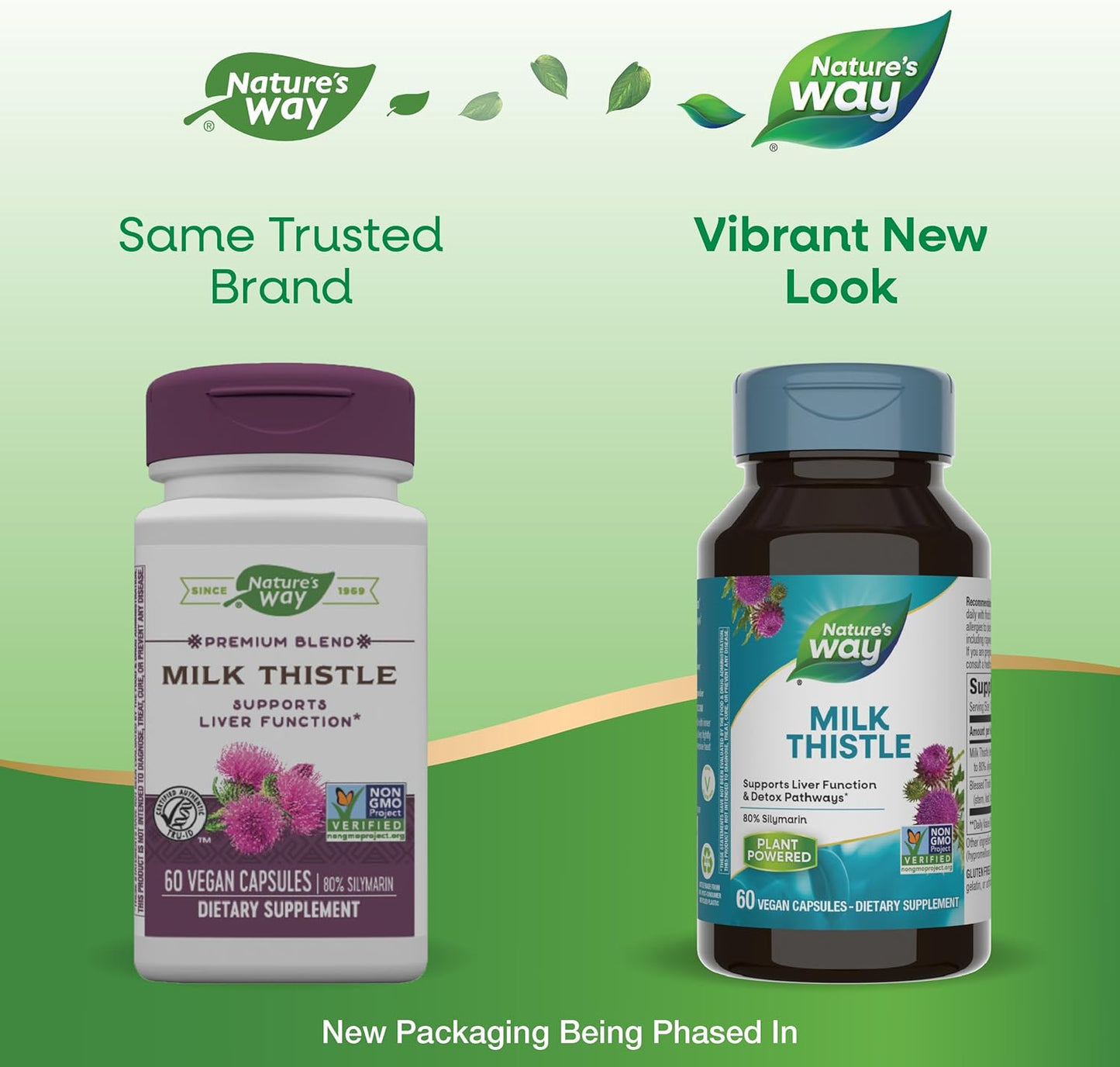 Organic Milk Thistle Capsules - Liver Support & Detox, 175mg Silymarin, Vegan, 60ct