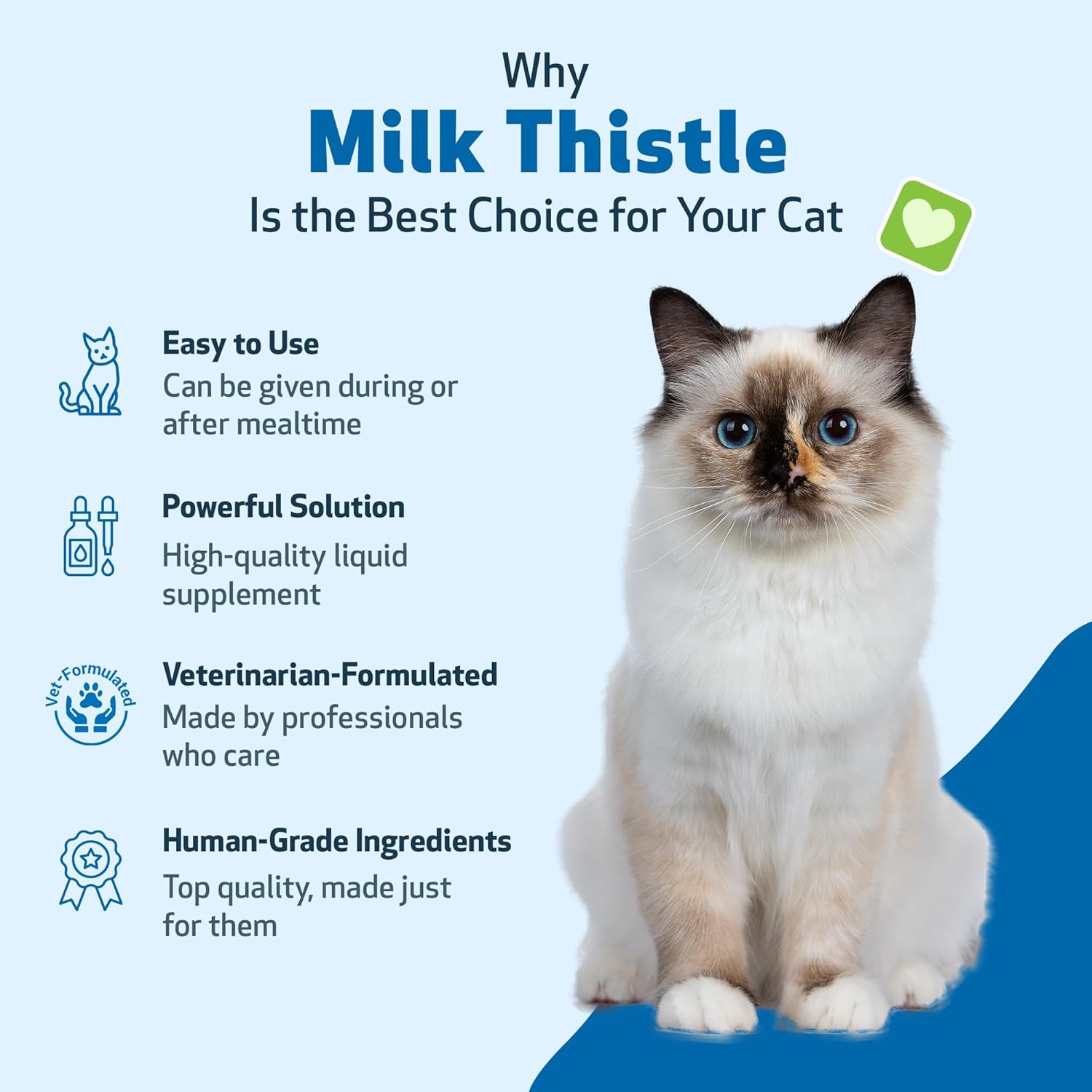 Organic Milk Thistle for Cats - Supports Liver Health, Healthy Detox, Antioxidants - Herbal Supplement for Liver Cell Support - 4 oz