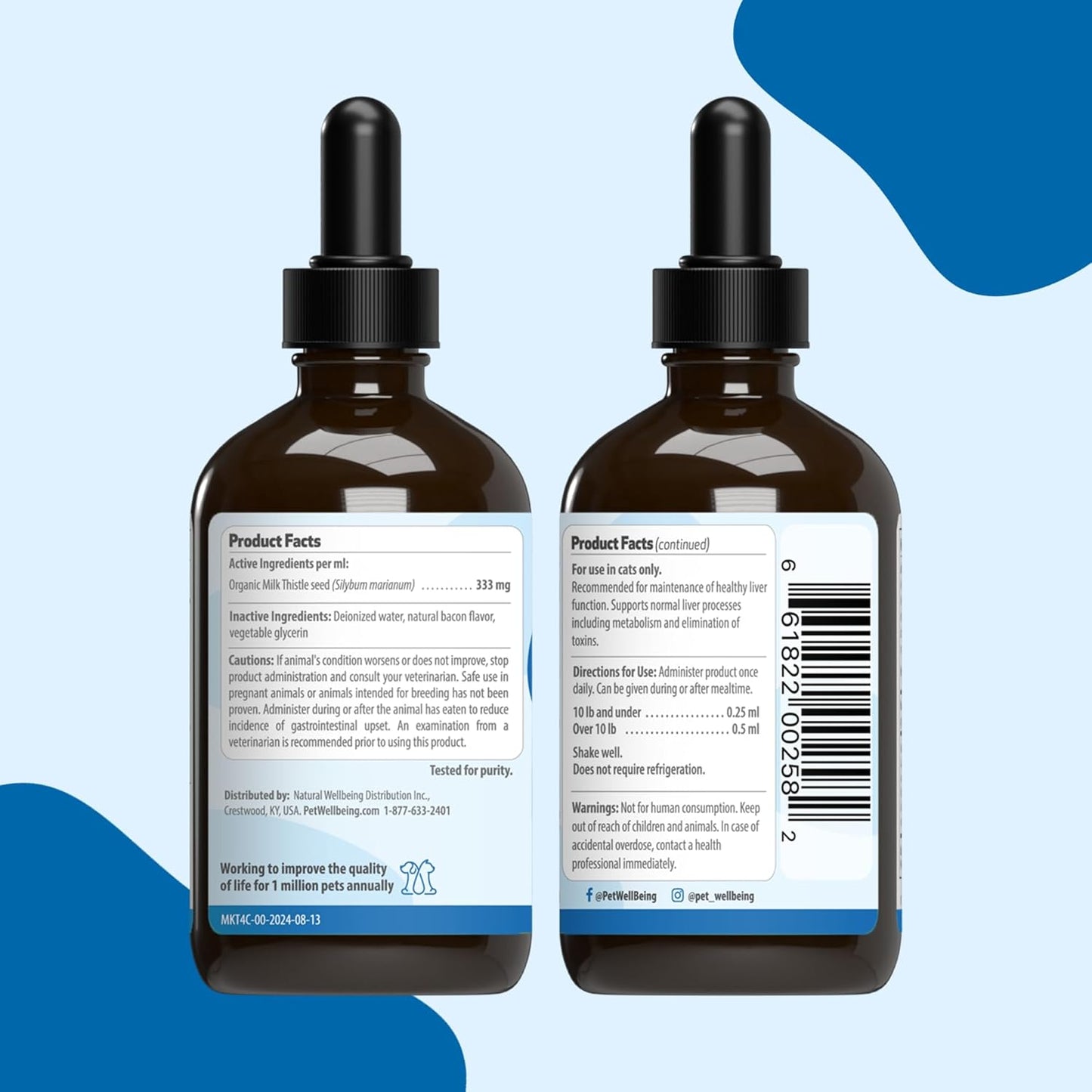 Organic Milk Thistle for Cats - Supports Liver Health, Healthy Detox, Antioxidants - Herbal Supplement for Liver Cell Support - 4 oz