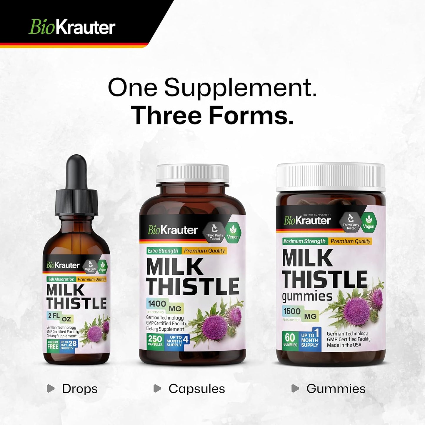 Organic Milk Thistle Liver Support Drops - Silymarin Supplement for Liver Cleanse - Alcohol & Sugar Free Tincture - 2 Fl. Oz.