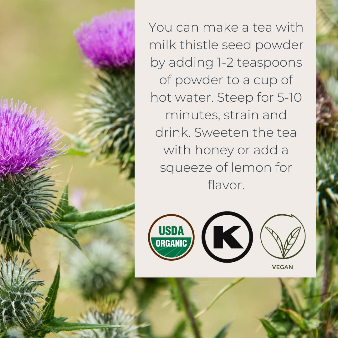 Organic Milk Thistle Seed Powder - 1lb by Starwest Botanicals