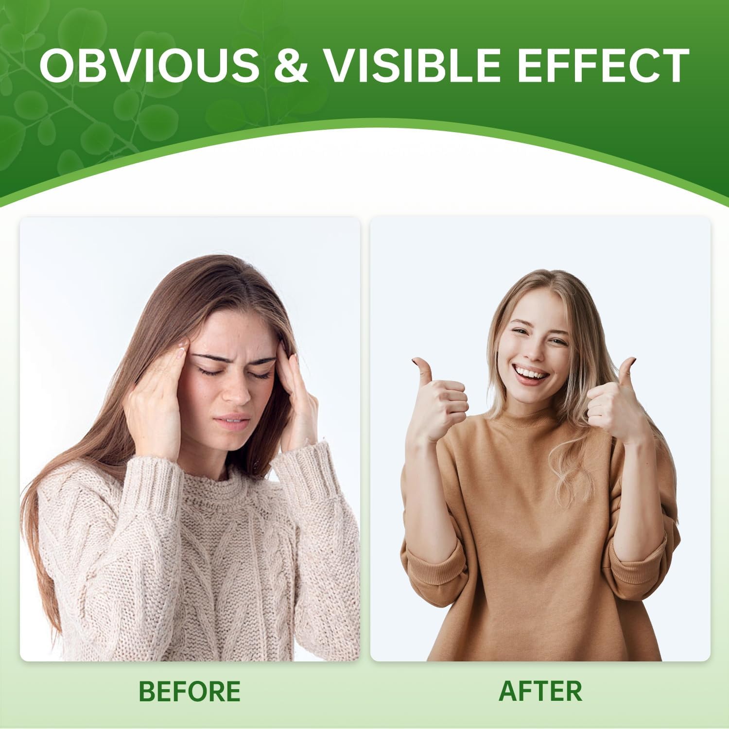 Organic Moringa Powder Capsules - Pure Green Superfood Rich in Nutrients - Supports Energy, Skin & Gut Health - Packed with Essential Vitamins & Amino Acids - 1 Pack