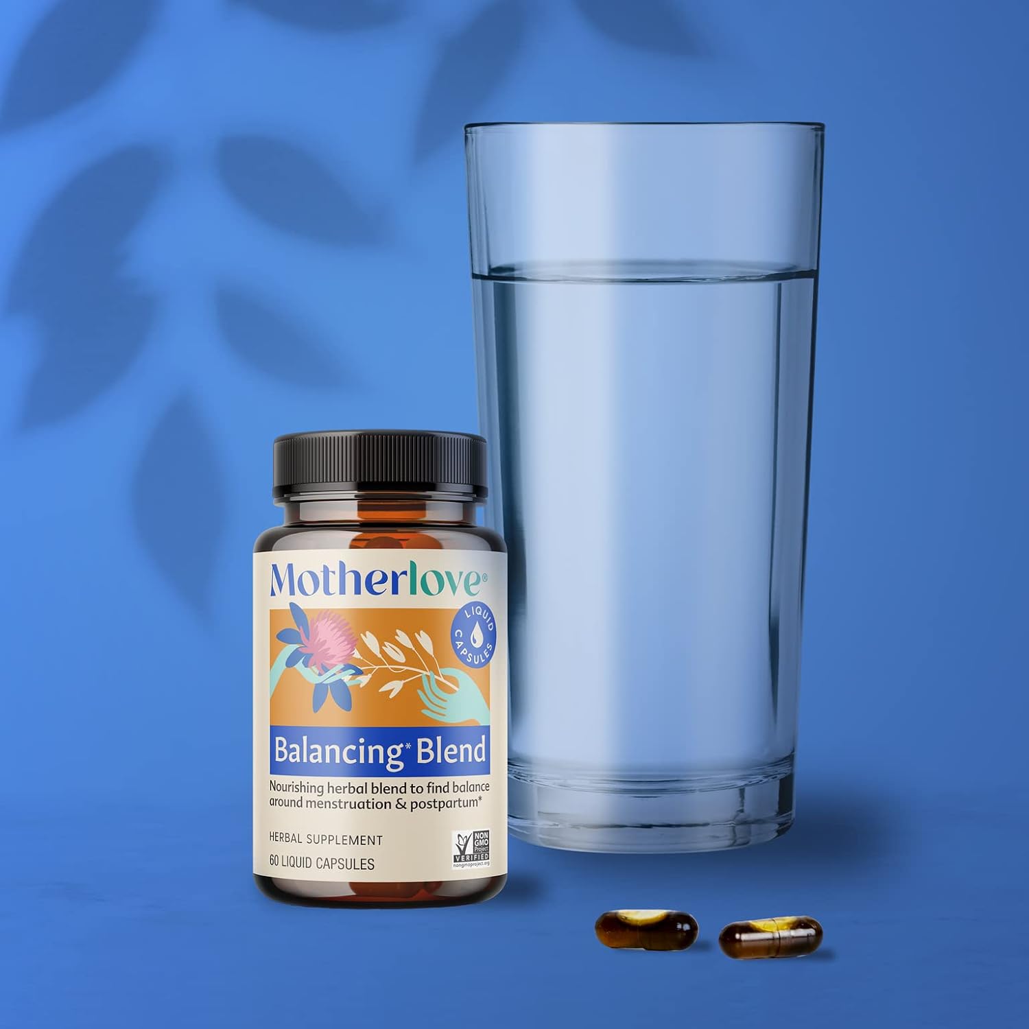 Organic Motherlove Balancing Blend Herbal Supplement for Hormonal Health - 60 Liquid Caps - Non-GMO, Vegan, Kosher - Menstrual & Postpartum Support