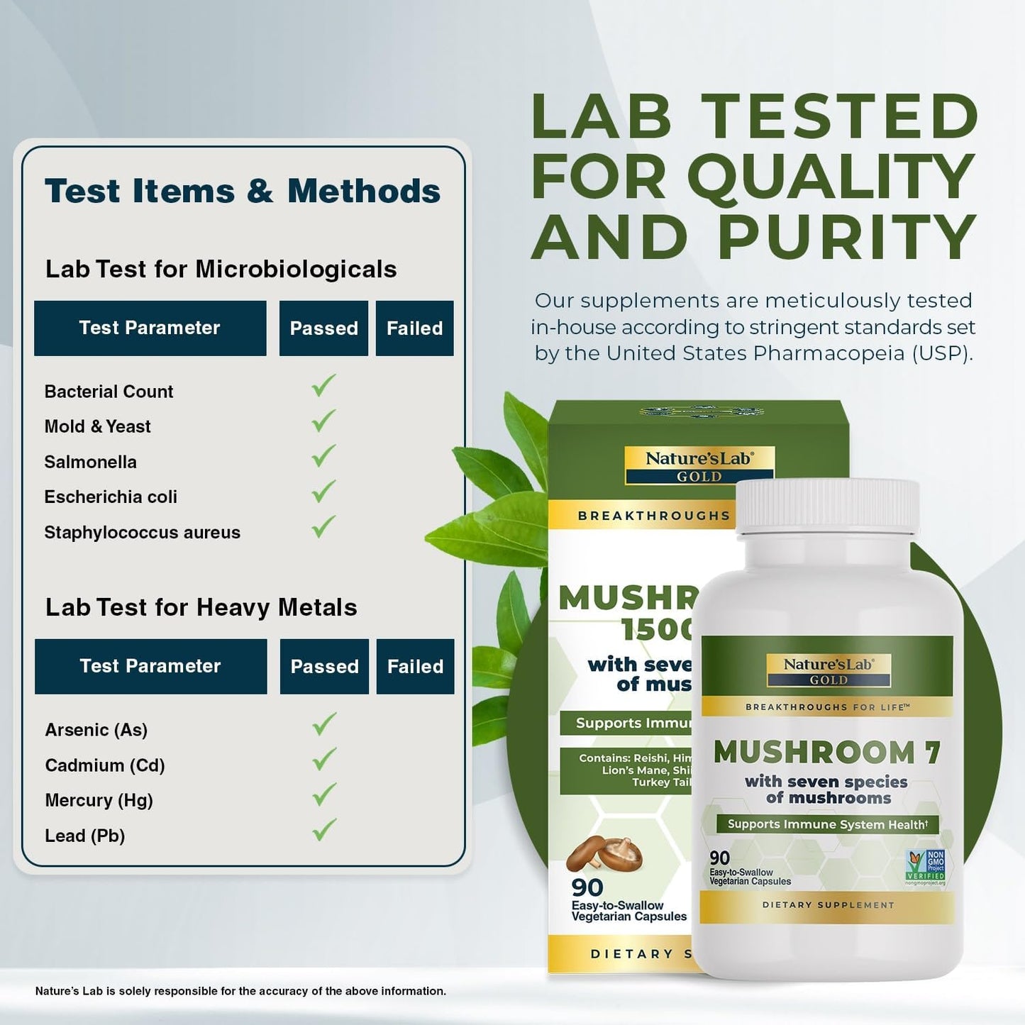 Organic Mushroom 7 Blend Capsules - Supports Immune System, Cell Function, and Endurance - 90ct