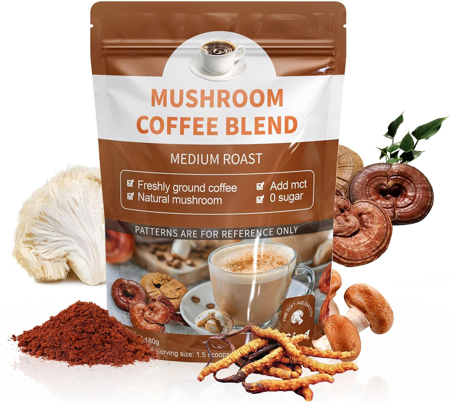Organic Mushroom Coffee Blend for Gut Health, Energy, Focus, and Brain Support